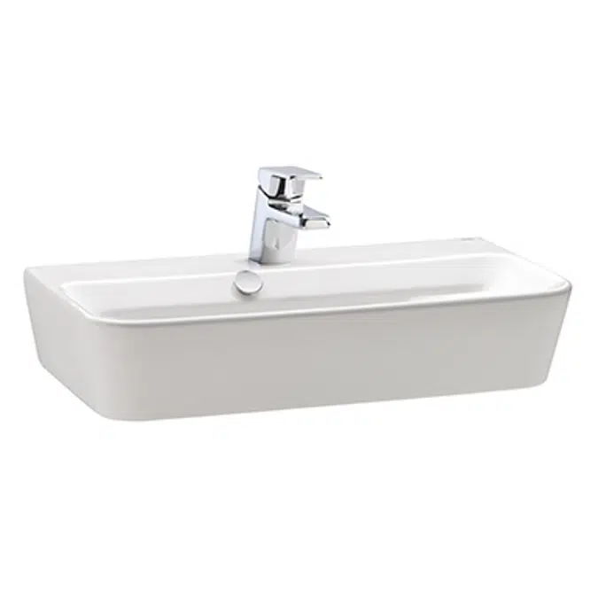 Emma Square Compact washbasin 600x350 mm.