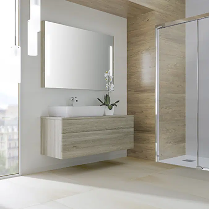 Emma Square Wash-basin base unit 1200x450 mm.