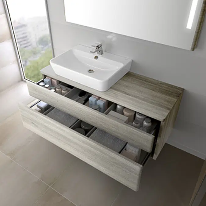 Emma Square Wash-basin base unit 1200x450 mm.