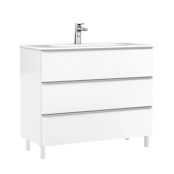 SHONA 3C Conjunto mueble 100 cm Blanco Mate