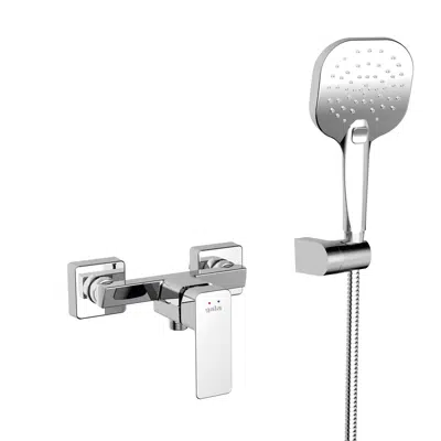 Image for CUBO Single lever shower mixer with shower set