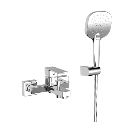 CUBO 3987500 Single lever bath and shower mixer with shower set için görüntü