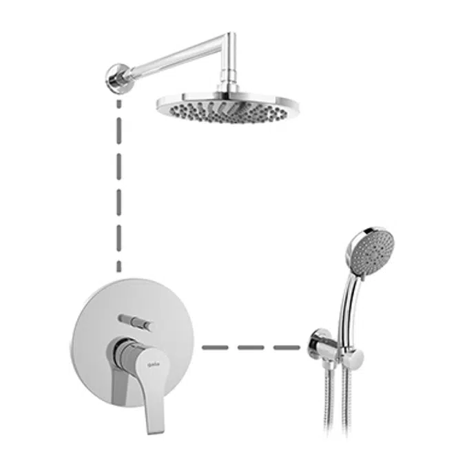 CLUNIA (2 outlets) Built-in single lever shower mixer.