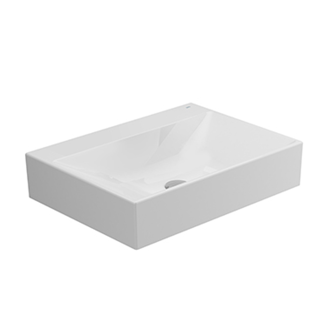 ALBUS Without tap-hole Over-counter Wash-basin 60x45 cm.