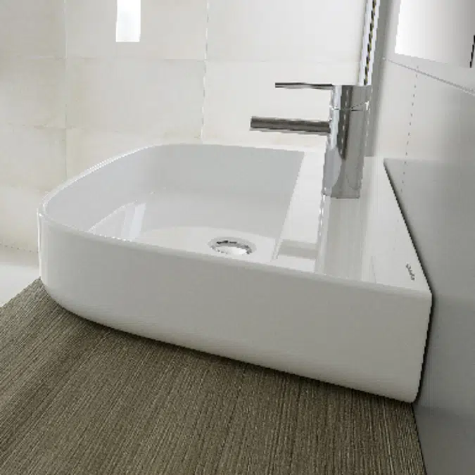 Mid Wash-basin 600x450, wall-hung, pedestal or semi-pedestal