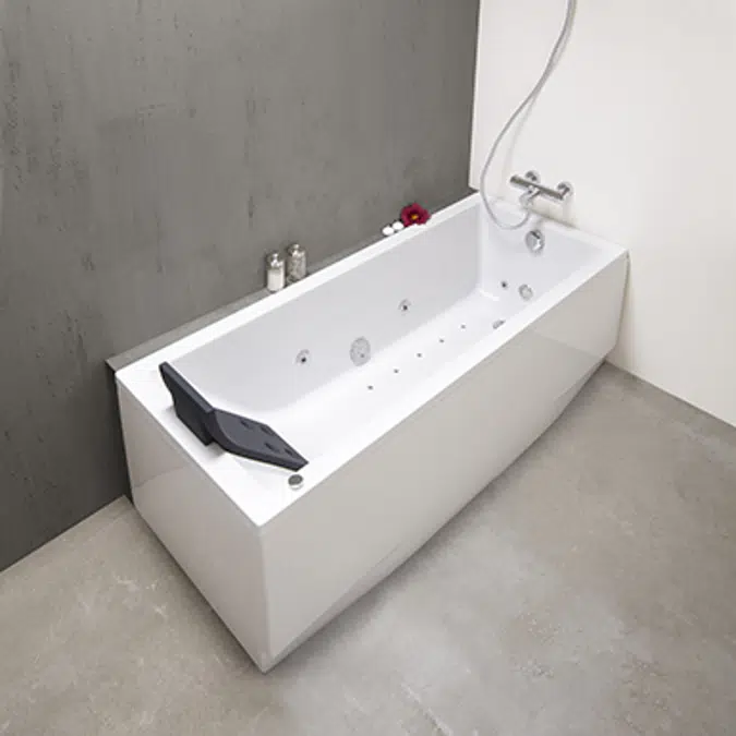 Mitta Hydromassage water+air. 1700x750 mm with headrest