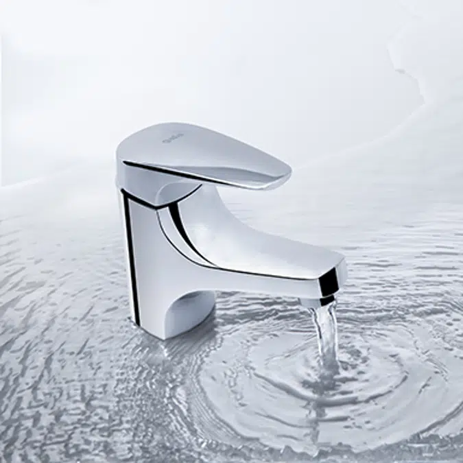 Noa Single lever washbasin mixer with pop-up waste