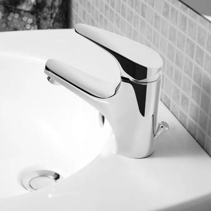 Noa Single lever washbasin mixer with pop-up waste