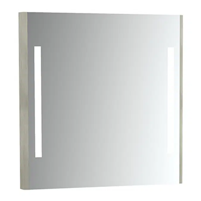 Emma Square Mirror with integrated light. 800x800 mm.