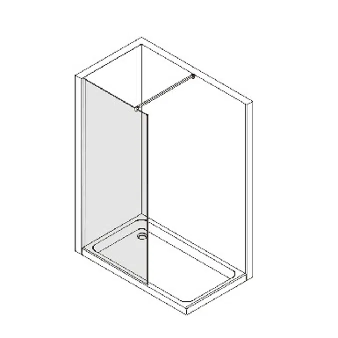 Walk-in  fixed front 900