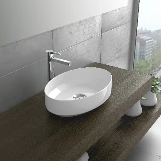 Slim Lavabo de sobre-encimera 500x330