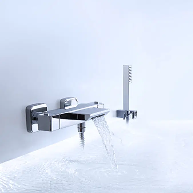 Kirei Thermostatic bath/shower mixer with cascade