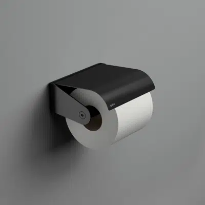 Toilet roll holder with cover Black图像
