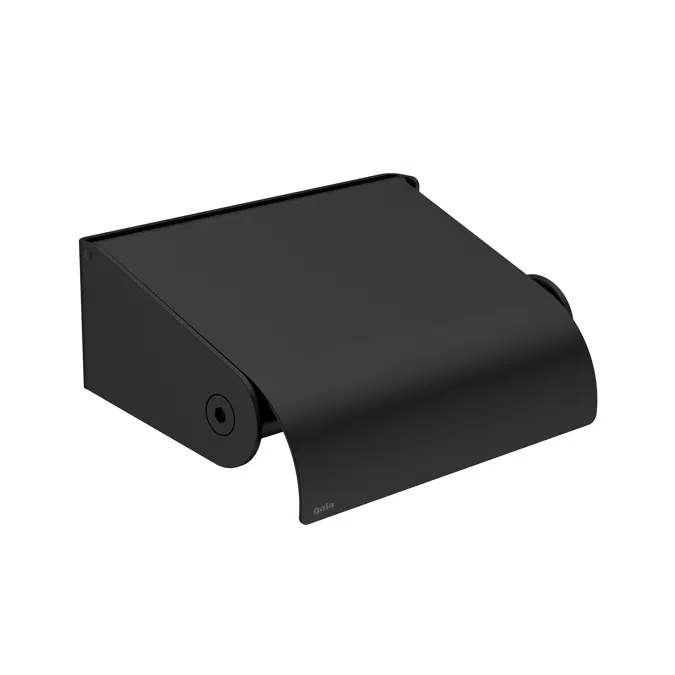Toilet roll holder with cover Black