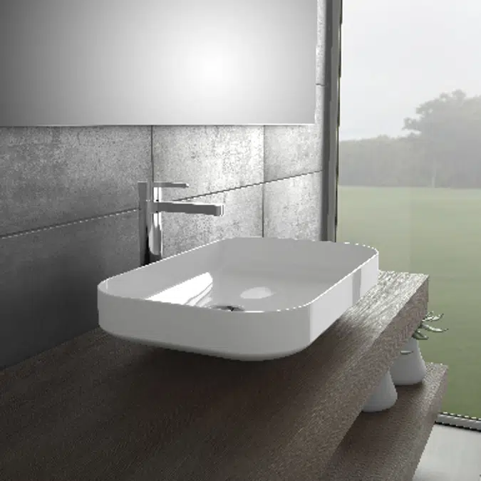 Slim Lavabo de sobre-encimera 600x370