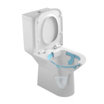 изображение для ARIS Rimless close-coupled WC suite 66x36 cm.