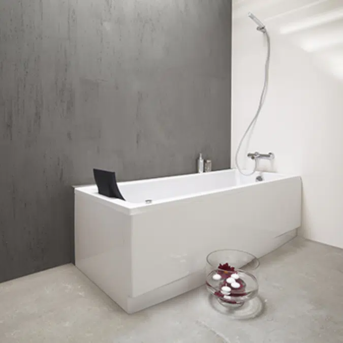 Mitta Hydromassage bath water. 1600x700 mm with headrest