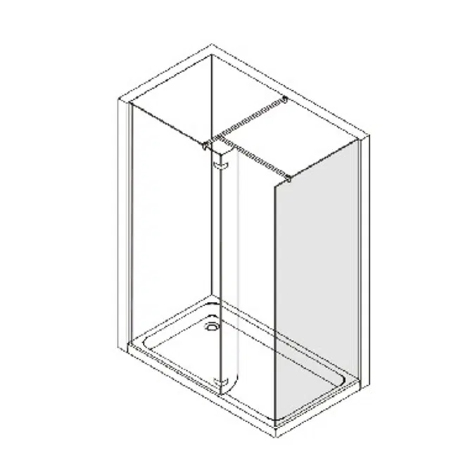 Walk-in Fixed side 900 mm