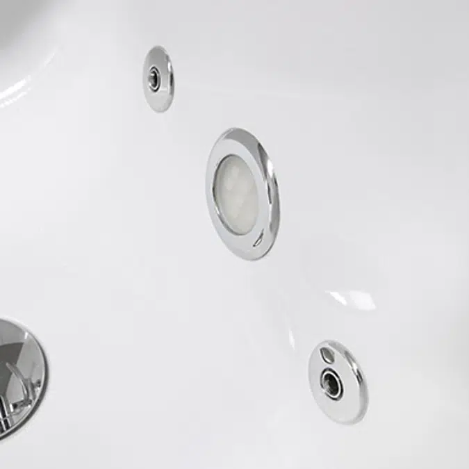 Mitta Hydromassage bath water+air. 1800x800 mm with headrest.
