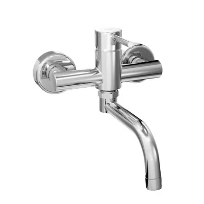 obraz dla ODRA Single lever kitchen mixer. Lower rotating spout