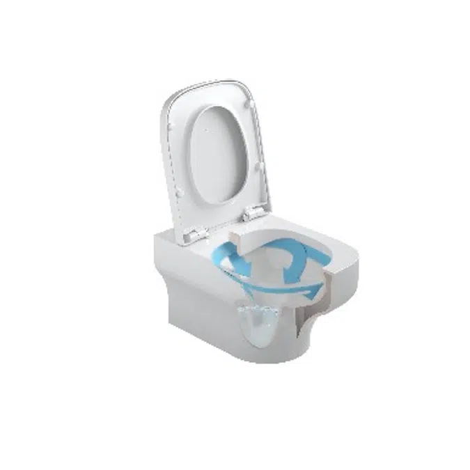 Mid wall-hung WC pan 540x360 CLEAN RIM
