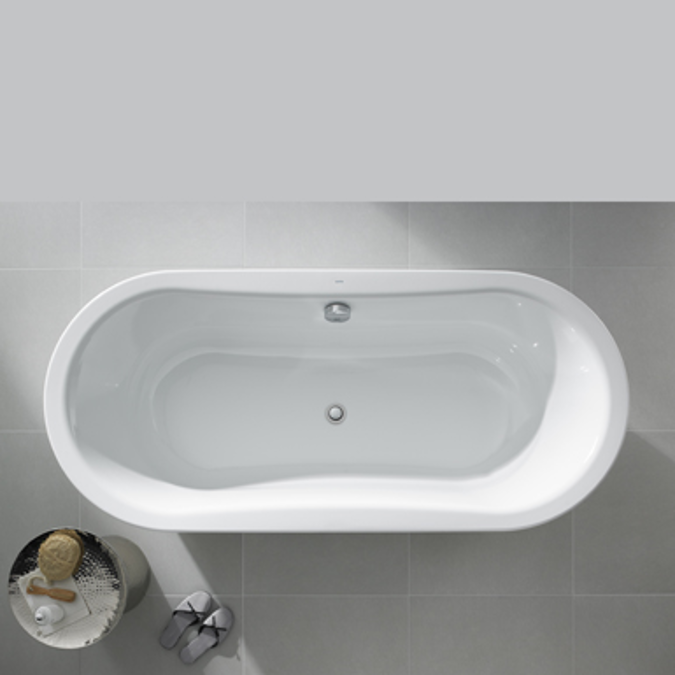 BIM objects - Free download! Opera Enamelled steel bath. 1800x800 mm ...