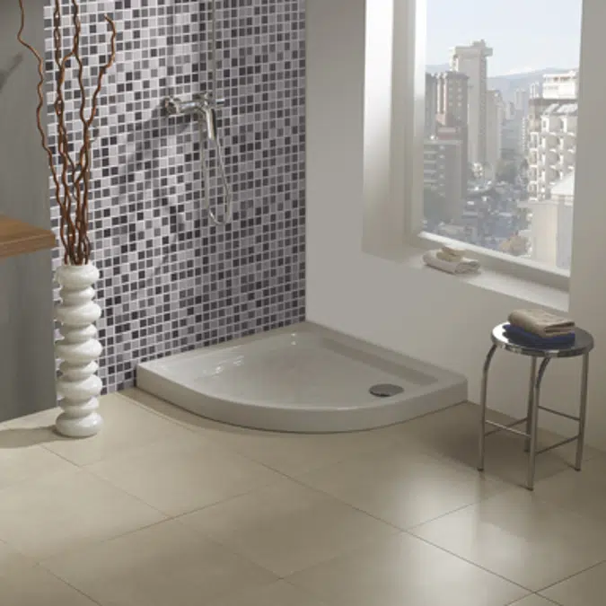 Atlas Corner shower tray. 800x800 mm.