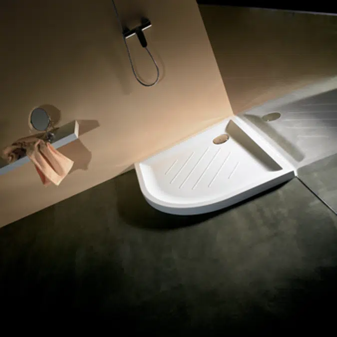 Vita Corner shower tray. 1000x1000 mm.