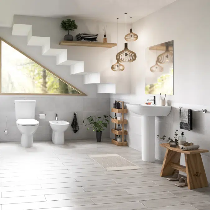 LIZZ WC pan for low cistern, S-trap 67 x 35,5 cm