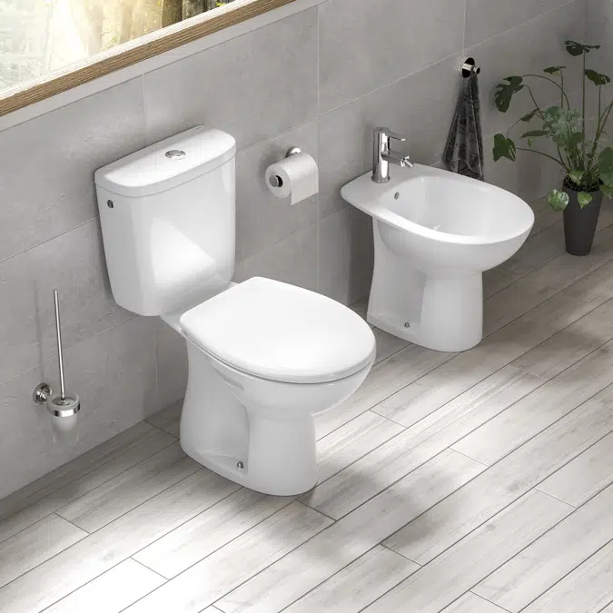 LIZZ WC pan for low cistern, S-trap 67 x 35,5 cm