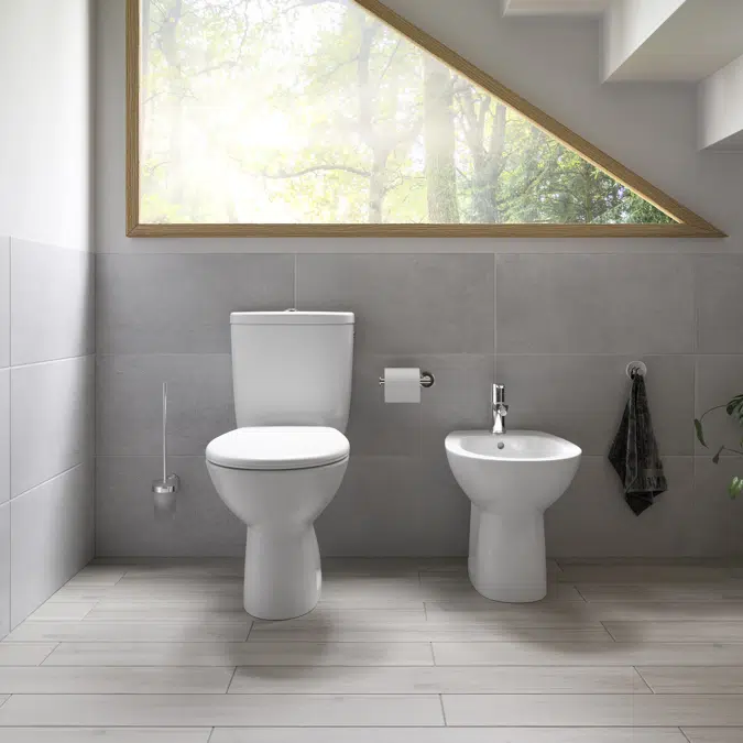 LIZZ WC pan for low cistern, S-trap 67 x 35,5 cm