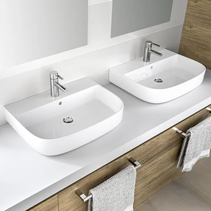 Mid Wash-basin 650x450, pedestal, semi-pedestal or wall-hung
