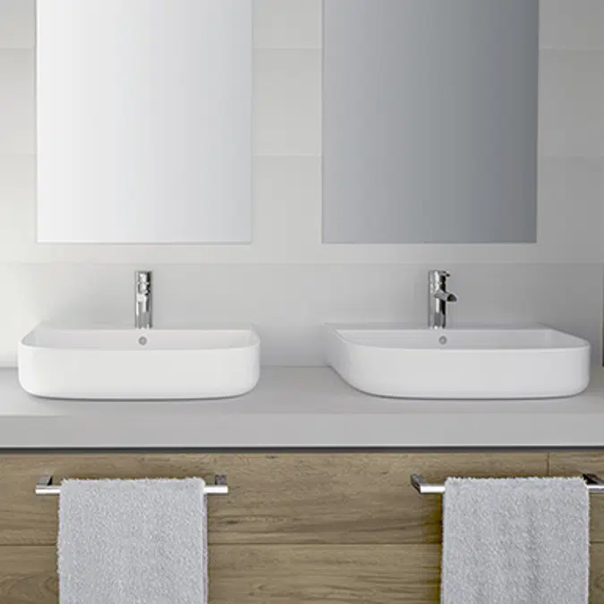 Mid Wash-basin 650x450, pedestal, semi-pedestal or wall-hung