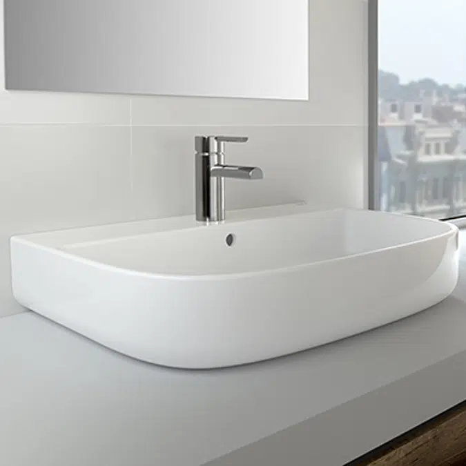 Mid Wash-basin 650x450, pedestal, semi-pedestal or wall-hung