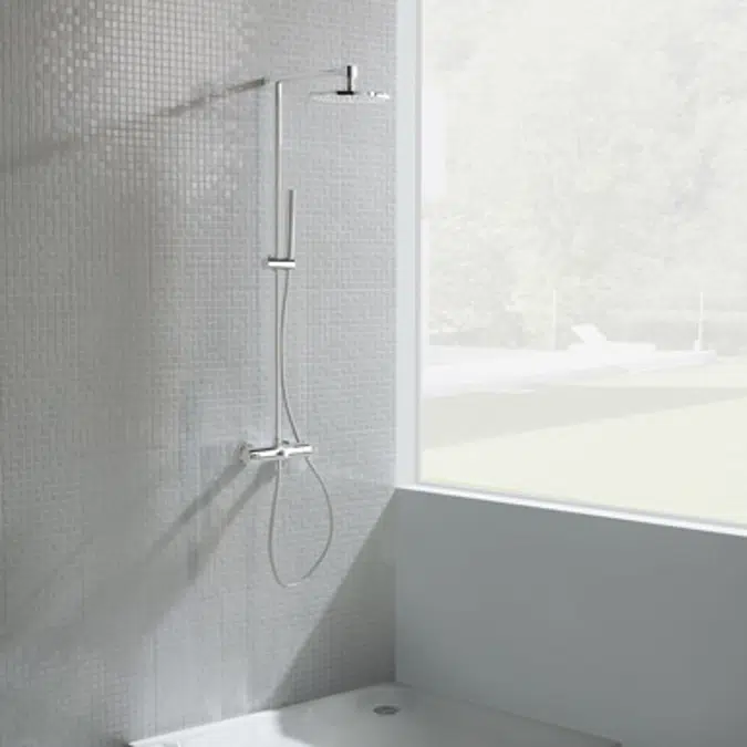Balance Shower column. Thermostatic tap fittings.