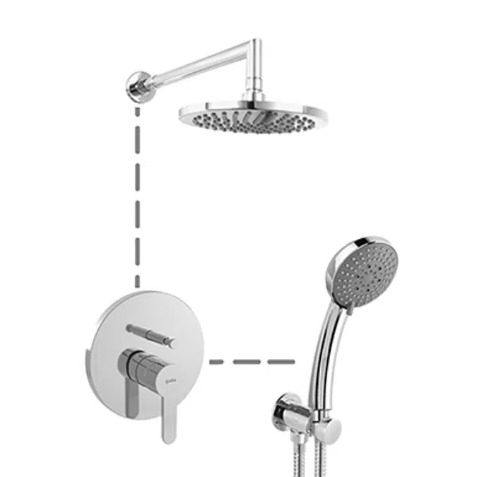 MENA (2 outlets) Built-in single lever shower mixer