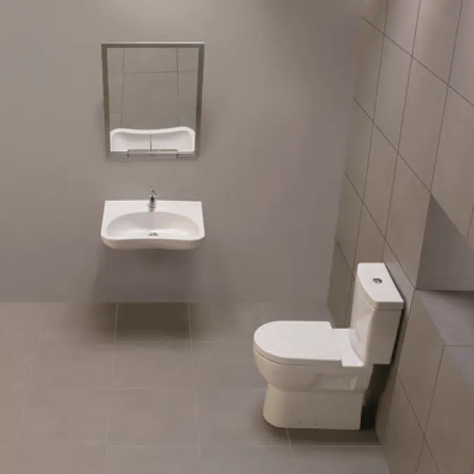 BIM objects - Free download! Elia WC pan 660x350 vertical outlet
