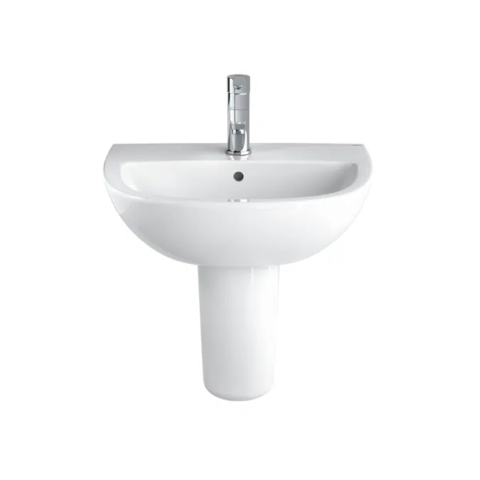 LIZZ 5701001 Wash-basin for pedestal, semi-pedestal or wall hung 50 x 40 cm