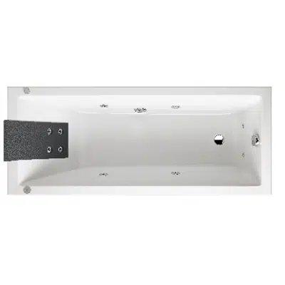 billede til Mitta Hydromassage bath water. 1600x800 mm with headrest.