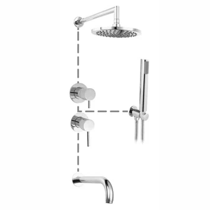 Cosmo Concealed single lever bath/shower mixer.