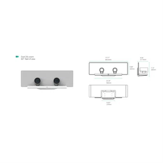 TelePresence SpeakerTrack 60, Wall Mount