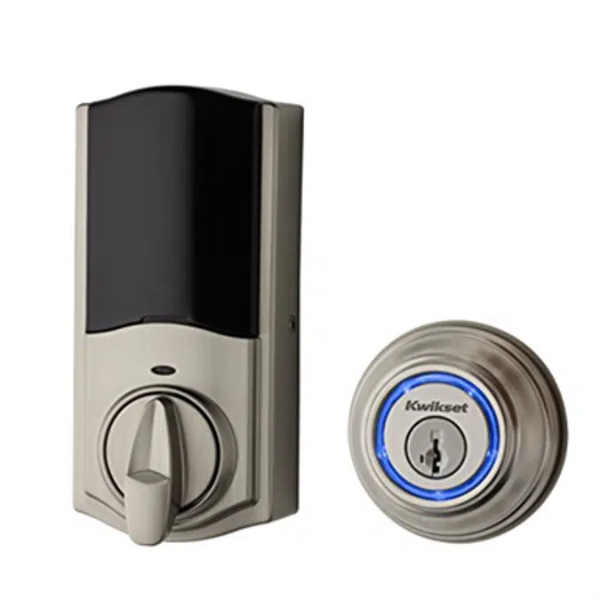 Kwikset - Kevo 99250-202 Kevo 2nd Gen Bluetooth Touch-to-Open Smart Keyless Entry Electronic Deadbolt Door Lock Featuring SmartKey Security, Satin Nickel