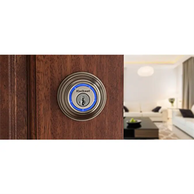 Kwikset - Kevo 99250-202 Kevo 2nd Gen Bluetooth Touch-to-Open Smart Keyless Entry Electronic Deadbolt Door Lock Featuring SmartKey Security, Satin Nickel