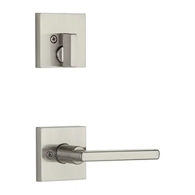Kwikset 98180-003 Camino Single Cylinder Low Profile Handleset with Halifax Lever Featuring Smartkey In Satin Nickel