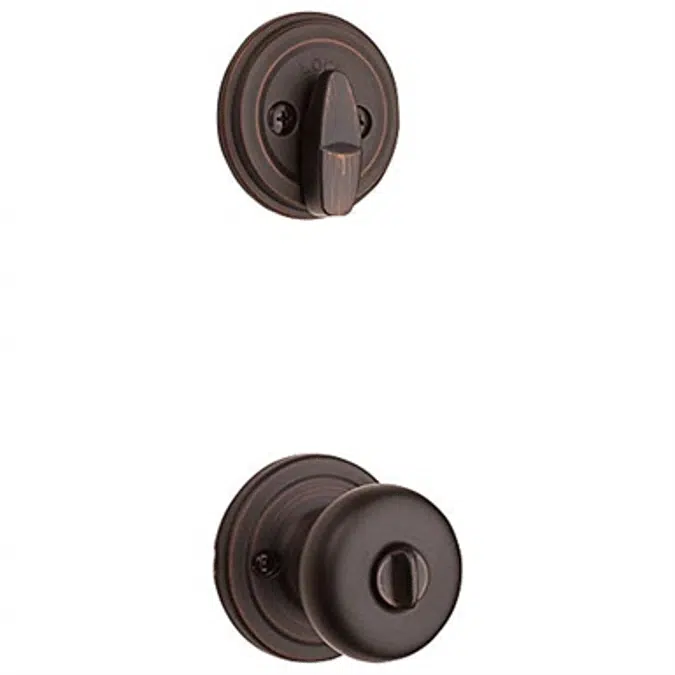 Kwikset Montara Single Cylinder Handleset w/Juno Knob featuring SmartKey in Venetian Bronze