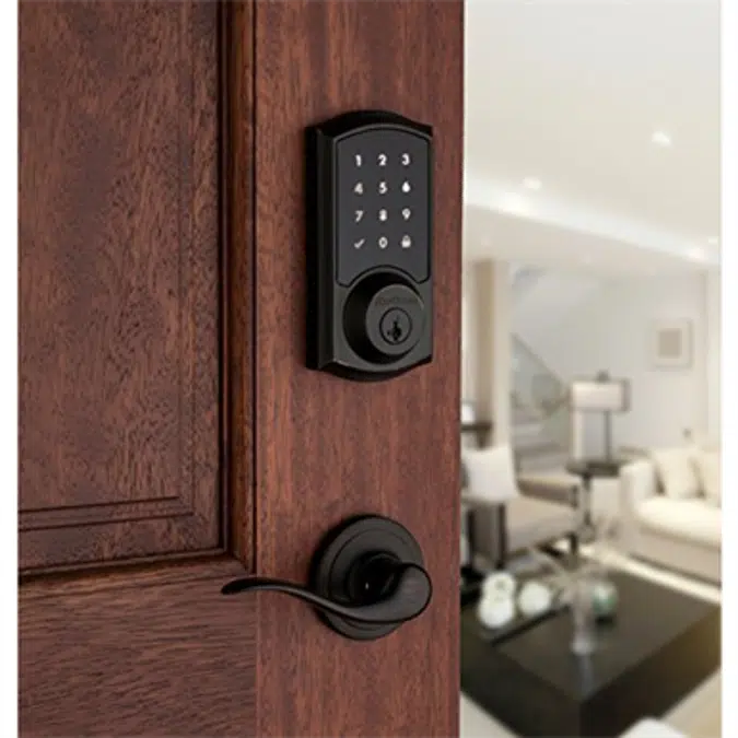 Kwikset 99160-021 SmartCode 916 Traditional Smart Touchscreen Deadbolt Door Lock with SmartKey Security and Z-Wave Plus, Venetian Bronze