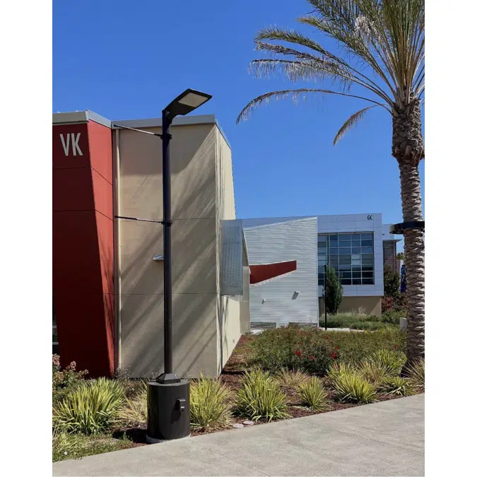 Integrated Light Pole Base & Storage Solution - 24" x 28"
