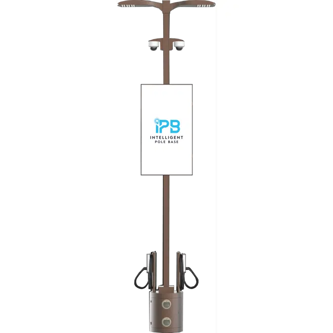 Integrated Light Pole Base & Storage Solution - 18" x 22"