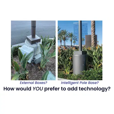 Image for Integrated Light Pole Base & Storage Solution - 18" x 22"