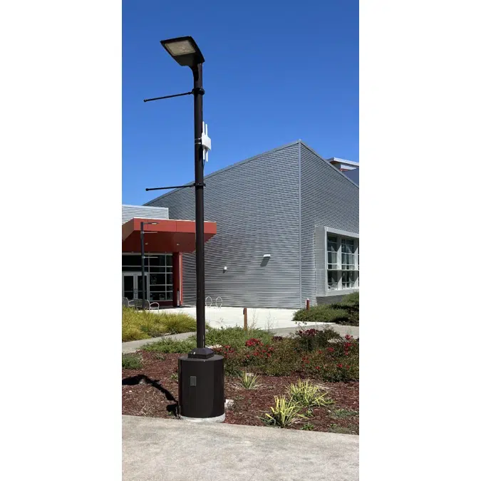 Integrated Light Pole Base & Storage Solution - 18" x 22"